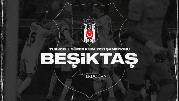 TFF Turkcell Süper Kupa 2021’i kazanan @Besiktas ’ı ve tüm Beşiktaş camiasını en içten dileklerimle tebrik ediyorum