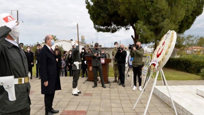 Cumhurbaşkanı Ersin Tatar, Gaziveren ve Çamlıköy Direnişi’nin 58’inci yıl dönümü dolayısıyla düzenlenen törenlerde vurguladı: “Egemenliğimiz ve devletimiz, varlığımızın yegâne teminatıdır”