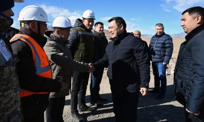 Президент Садыр Жапаров ознакомился с ходом строительства железной дороги Балыкчы-Кочкор-Кара-Кече