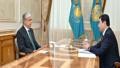 Cumhurbaşkanı, Meclis Başkanı Yerlan Koshanov’u kabul etti