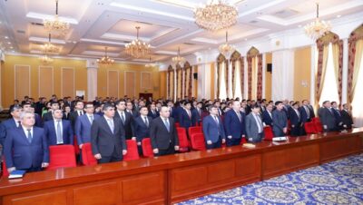 Barış ve Ulusal Birlik Kurucusu – Ulusun Lideri, Tacikistan Cumhuriyeti Cumhurbaşkanı, saygıdeğer Emomali Rahmon’un Mesajının toplu olarak izlenmesi