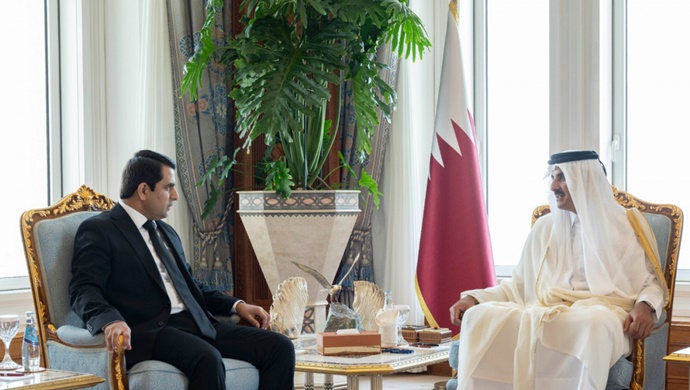Ceremony of presenting Credentials to the Amir of Qatar